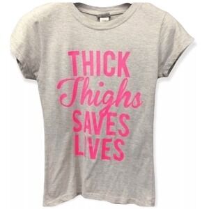 Popular Sports T-Shirt M Gray Pink Crew Neck Graphic Chic Classic Simple Casual